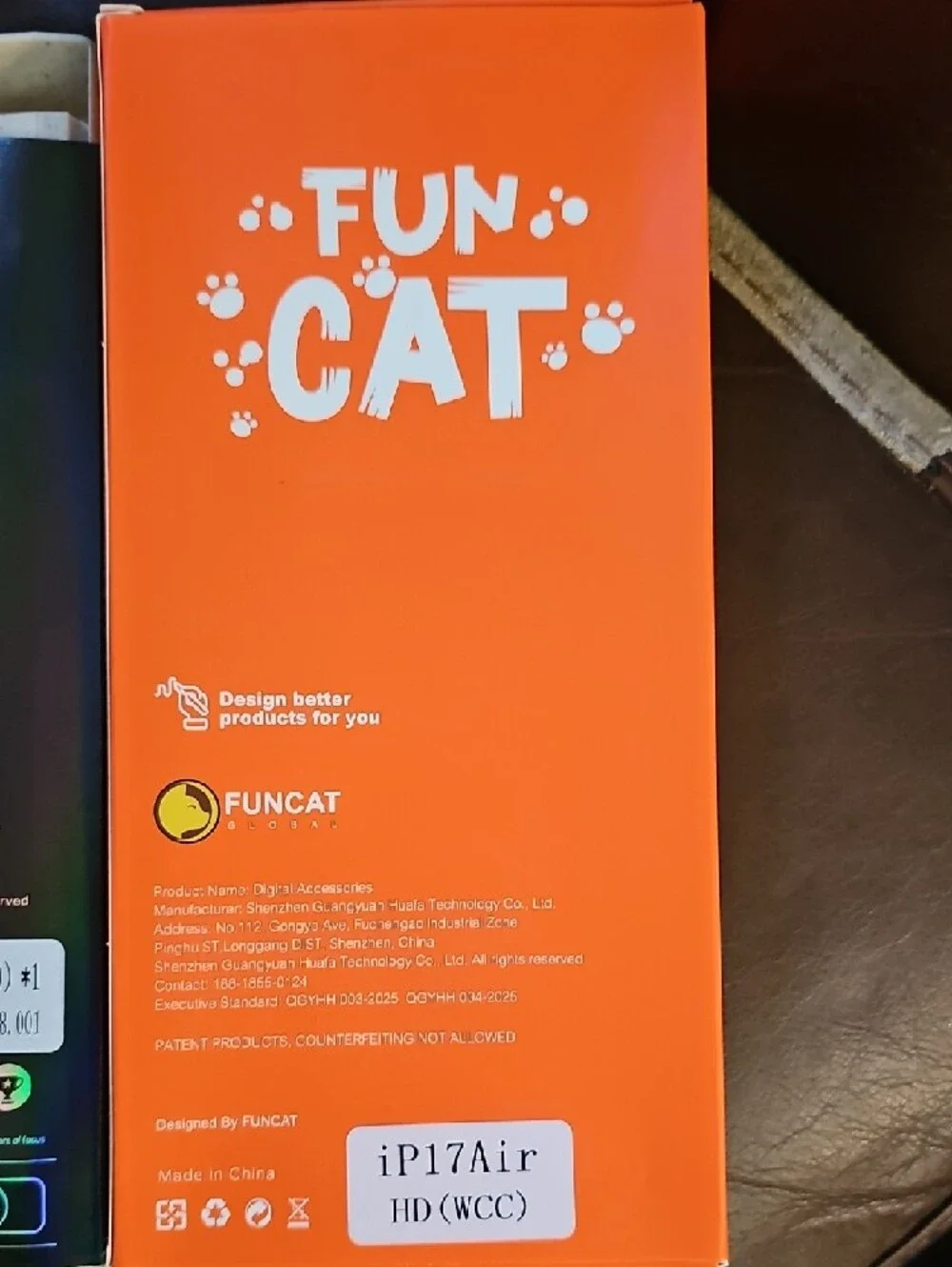 FUN CAT Tempered Film For IPhone 17 Air